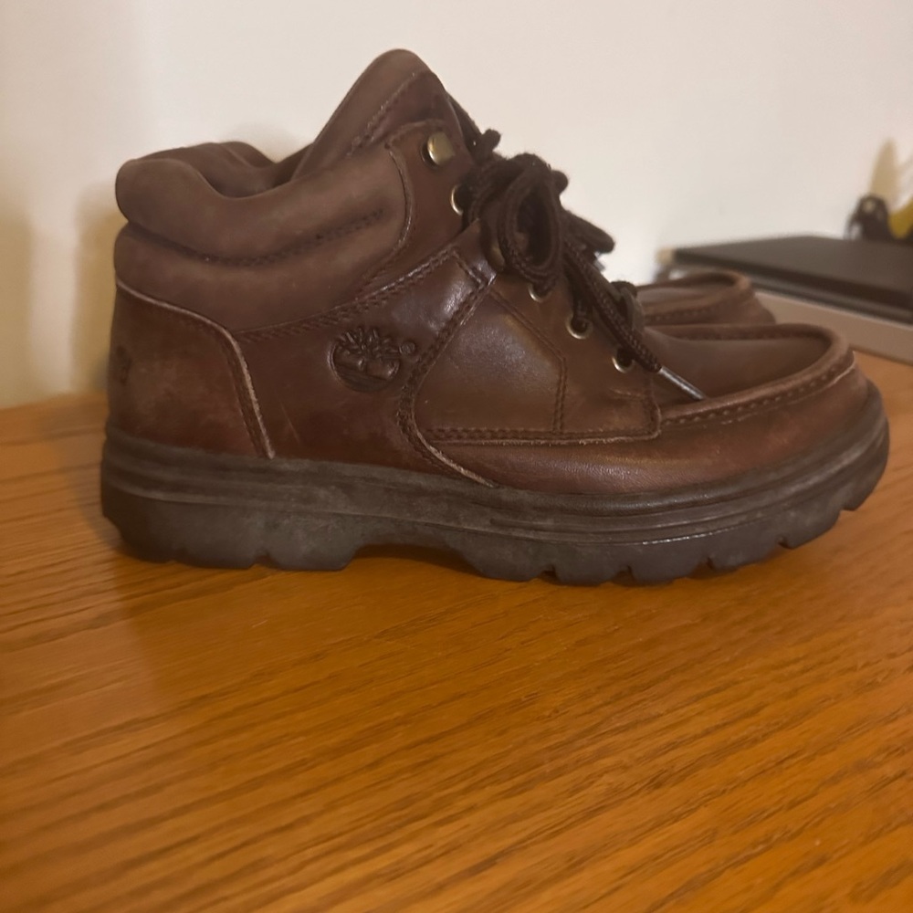 Vintage Timberland Brown Leather Paige Work Hiking Boots